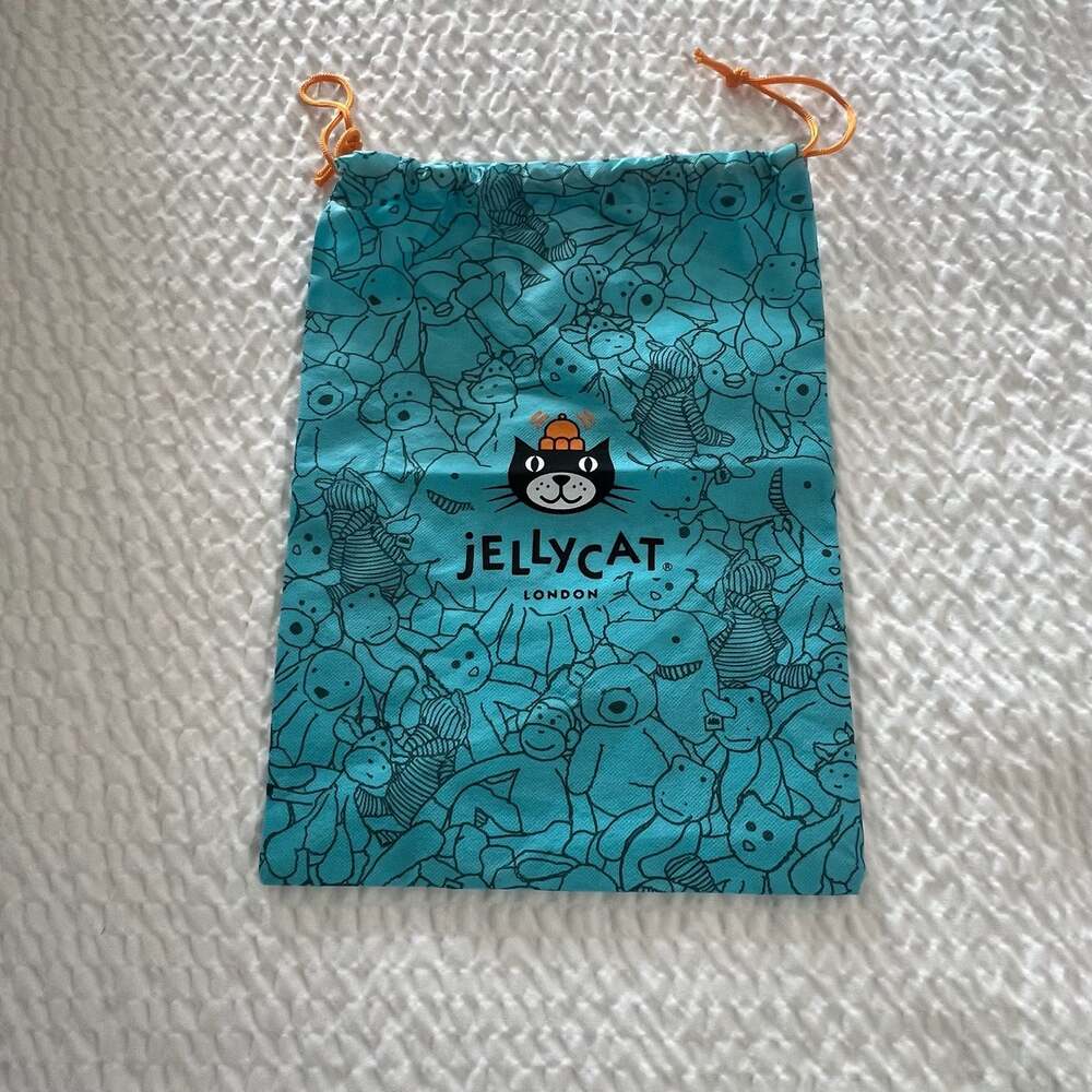 Jellycat London Authentic Dual Drawstring Dust Bag Blue Plush Storage Pouch